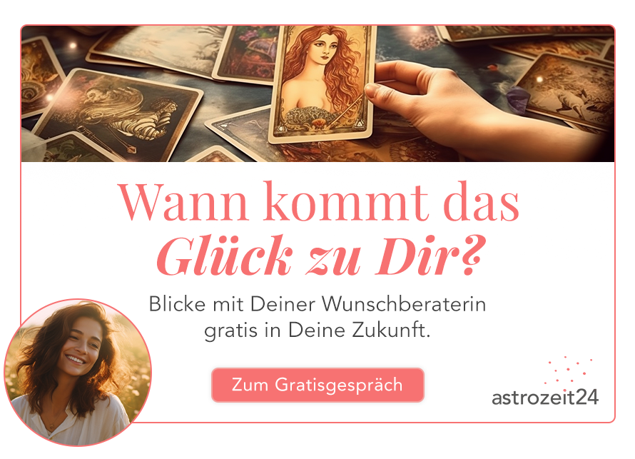 Erfahre in einem Gratisgespräch bei astrozeit24 mehr über Dein Glück von morgen.